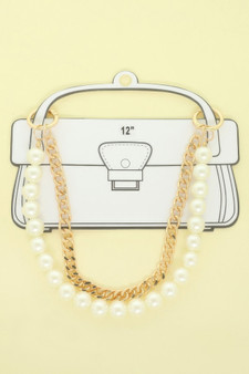 Multi-Strand Pearl Bag Chain