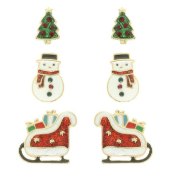 Christmas Theme Assorted Multi Pair Earring Set​​​