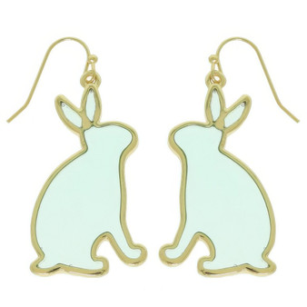 Easter Bunny Window Epoxy Dangle Earrings