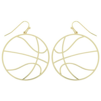 Gameday Basketball Cutout Dangle Earrings