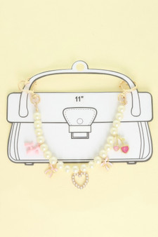 Whimsical Theme Pearl Bag Charm Chain