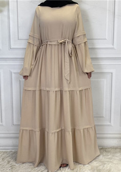 Womens Casual Long Sleeve Chiffon Dress