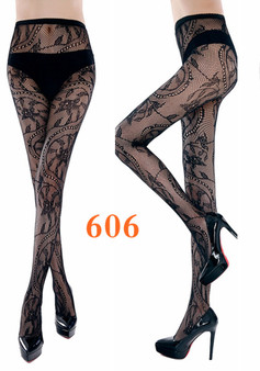 Women Mesh Jacquard Pantyhose