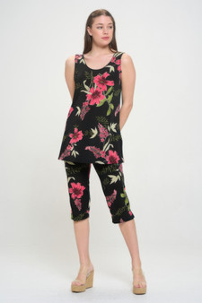 Plus Size Tank Capri Pant Set​