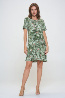 Plus Size Print Missy Dress Short Sleeve​​​