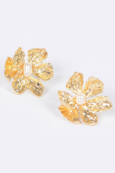 Vintage Metal Flower Earring​