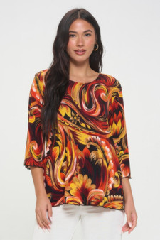 Print Quarter Sleeve Top​​