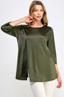 Washed Satin Elegance Top.