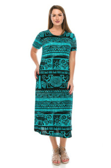 Plus Size Bns Print Long Dress​​​​