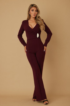 Oval Crystal Stone Wrap Jumpsuit​​​
