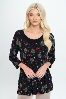 Bns Relaxed Neck Line Contrast Tunic​