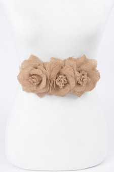 Linnen Flowers Elastic Belt