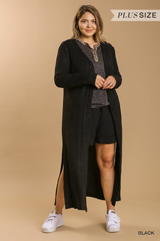 Open Front Long Body Cardigan​​​​