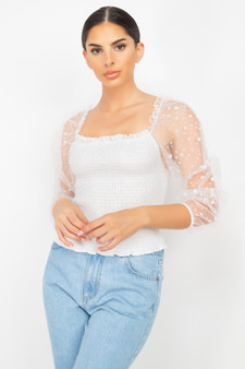 Square Neck Smocking Top​