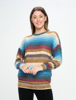 Terry Brushed Round Nk Long Sleeve W/ Pocket Top