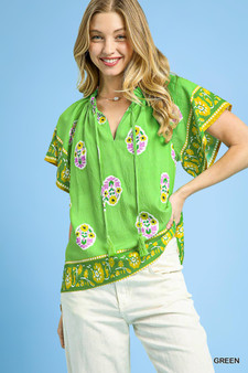 Umgee Boho Bloom Border Top