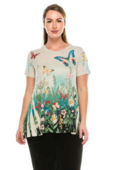 Short Sleeve Sublimated Print Top