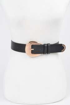 Faux Leather Metal Buckle Belt​​​