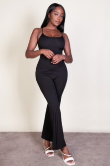 Ribbed Sleeveless Wide Leg Jumpsuit​​​​​