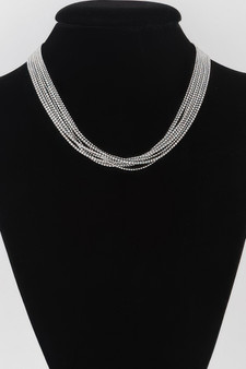Multi Cubic Rhinestone Necklace