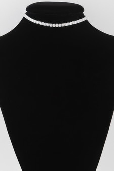 Cubic Rhinestone Choker Necklace