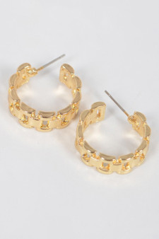 Chain Hoop Earrings​