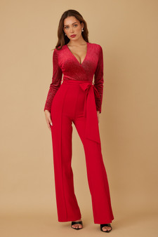 Velvet Top Fashion Jumpsuit​