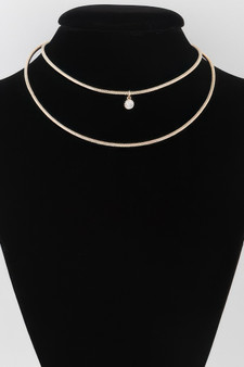 Double Jewel Coil Necklace