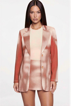 Notched Collar Mini Dress Blazer