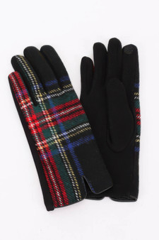 Plaid Pattern Gloves 