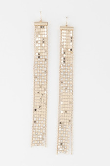Sequin Jewel Bar Drop Earrings