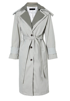 Women british style loose wind coat