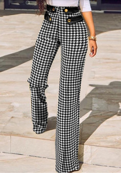 Women plaid print pant