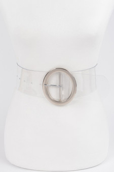 Transparent Round Buckle Belt