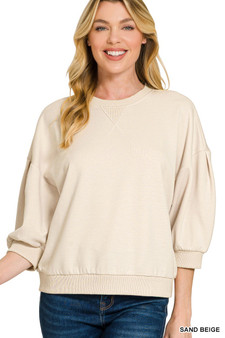 Zenana Scuba Dolman Sleeve Sweatshirt