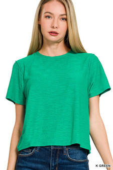 Zenana Slub Short Sleeve Tee