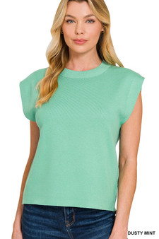 Zenana Round Neck Viscose Sweater Vest