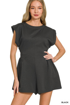 Zenana Scuba Open Back Rompers