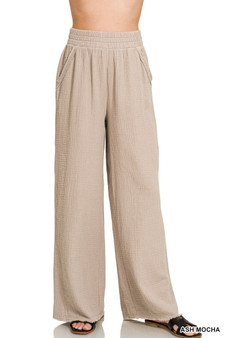 Zenana Double Gauze Lounge Pants