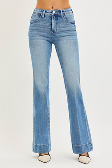 RISEN Tummy Control 4 Way Stretch Mid Rise Flare Jeans