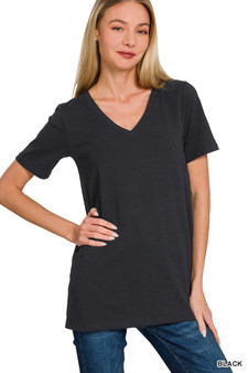 Zenana V-Neck Short Sleeve T-Shirt