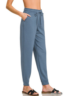 Zenana Drawstring Scuba Joggers with Pockets