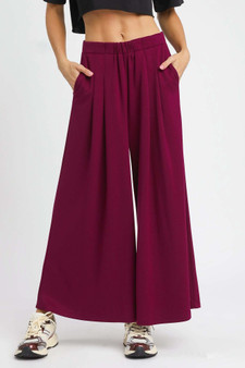 Umgee Wide Leg Pants with Pockets