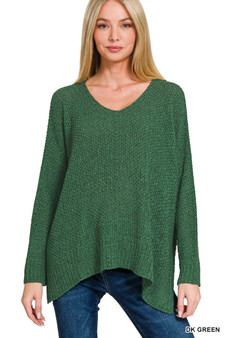 Zenana Dolman Sleeve V-Neck Sweater