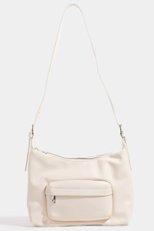 Fame Glossy Faux Leather Shoulder Bag