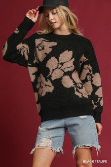 Umgee Floral Long Sleeve Sweater