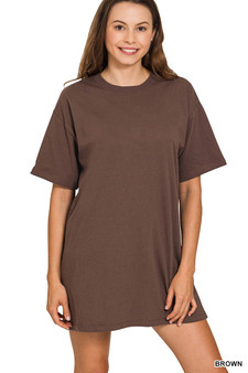 Zenana Short Sleeve Mini Tee Dress