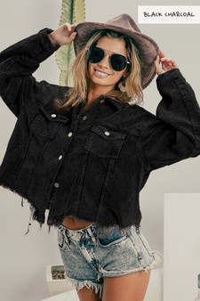 BiBi Vintage Washed Corduroy Jacket