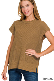 Zenana Oversized Crew Neck Sweater