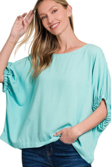Zenana Woven Oversized Boxy Top
